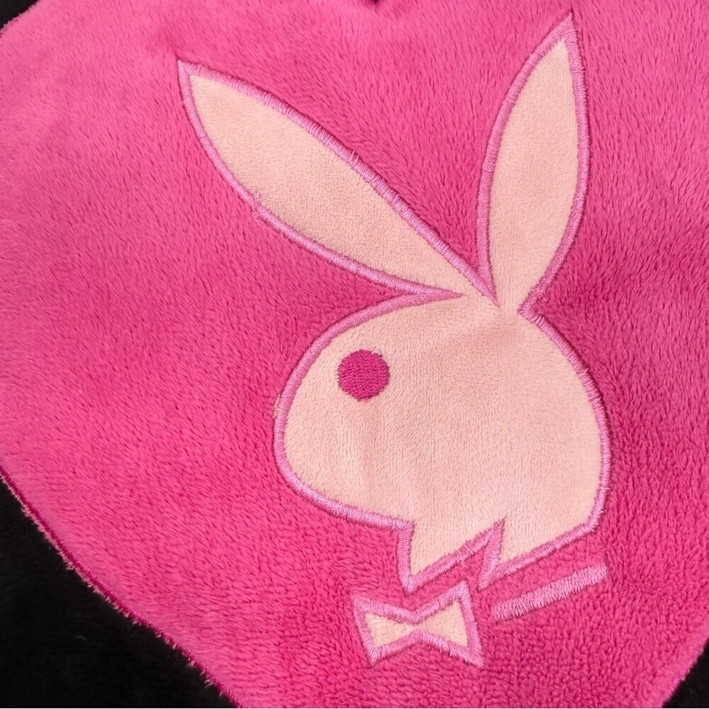 Playboy bunny pillow heart Y2k 2000s Pink Heart Bunny Plush Pillow - Picture 3 of 4